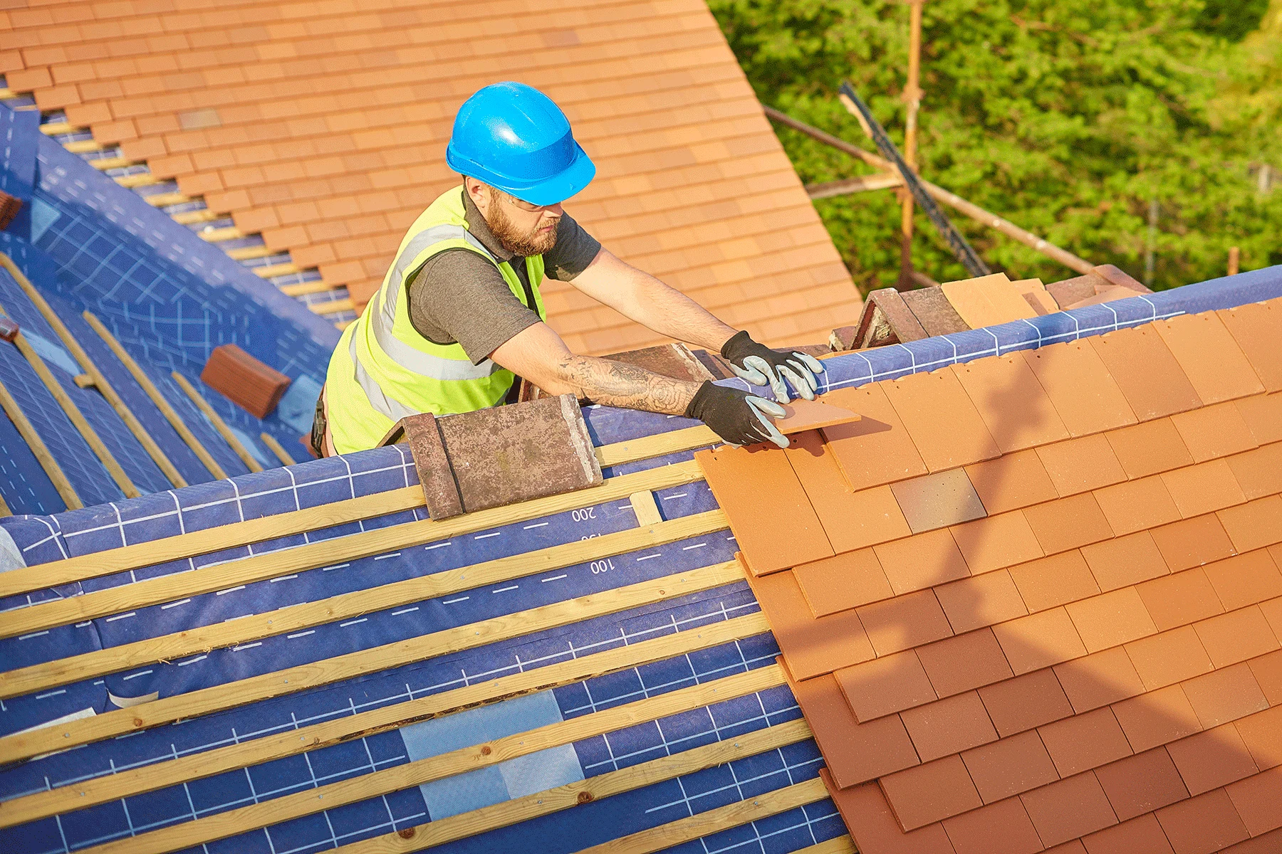 Roof repair work